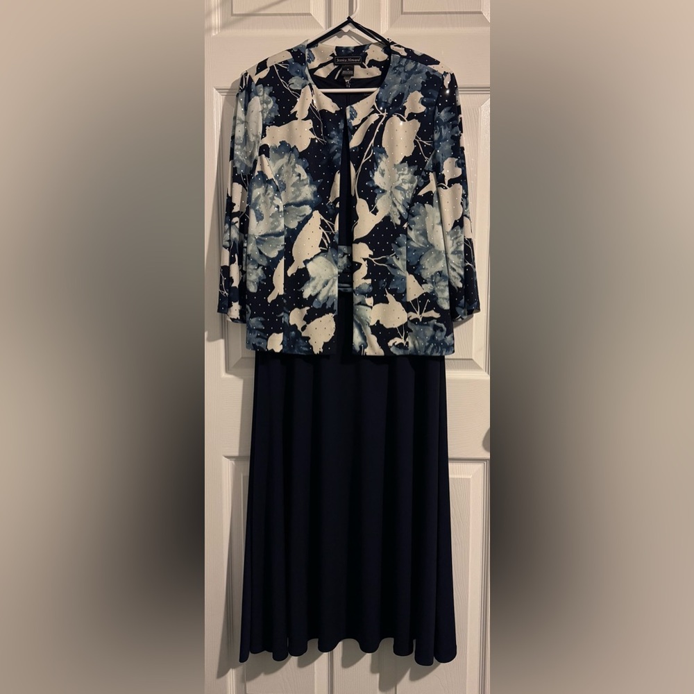 Jessica Howard 2-piece Floral Print Dress Set sz 16